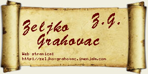 Željko Grahovac vizit kartica